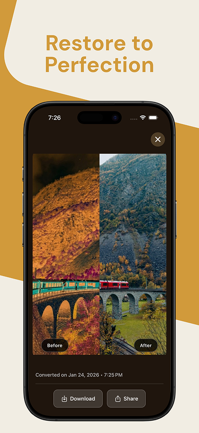 Posify result: vibrant positive photo ready to save or share